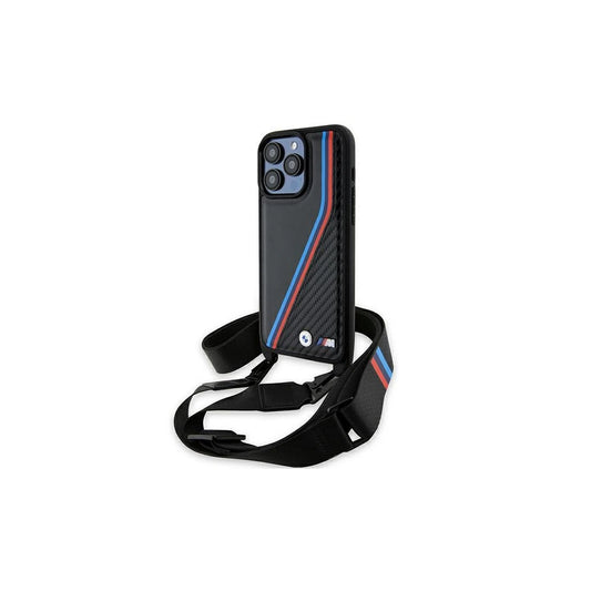 BMW BMHCP15X23PSVTK iPhone 15 Pro Max 6.7" készülékhez tok M Edition Carbon Tricolor Line fekete -  iPhone 15 Pro Max tok a Domshop kínálatából