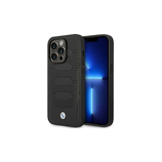 BMW BMHMP14L22RPSK tok iPhone 14 Pro 6.1 készülékhez Leather Seats Pattern MagSafe fekete -  iPhone 14 Pro tok a Domshop kínálatából