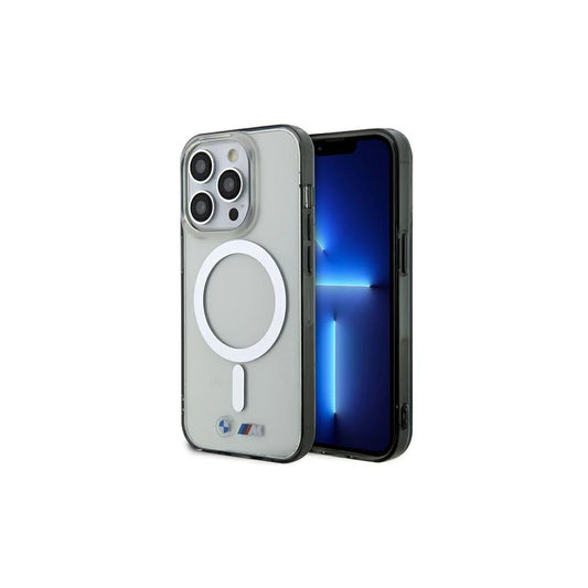 BMW BMHMP14LHCRS tok iPhone 14 Pro 6.1 készülékhez transparent hardcase Silver Ring MagSafe ezüst -  iPhone 14 Pro tok a Domshop kínálatából
