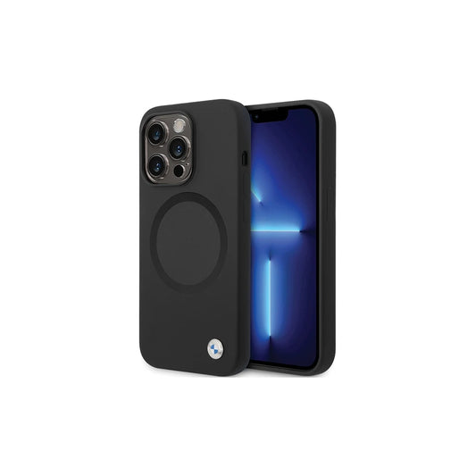 BMW BMHMP14LSILBK2 iPhone 14 Pro 6.1 készülékhez Signature Liquid Silicone tok fekete MagSafe -  iPhone 14 Pro tok a Domshop kínálatából