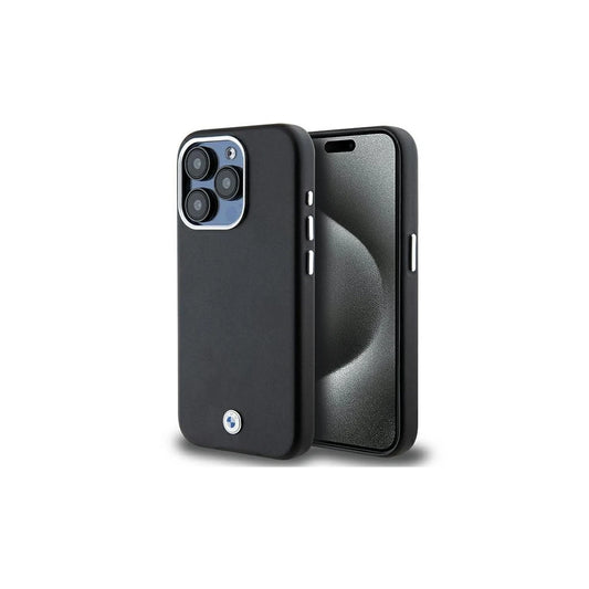 BMW BMHMP15L23PUFWK iPhone 15 Pro 6.1 készülékhez tok Signature Wrapped Metal MagSafe fekete -  iPhone 15 Pro tok a Domshop kínálatából
