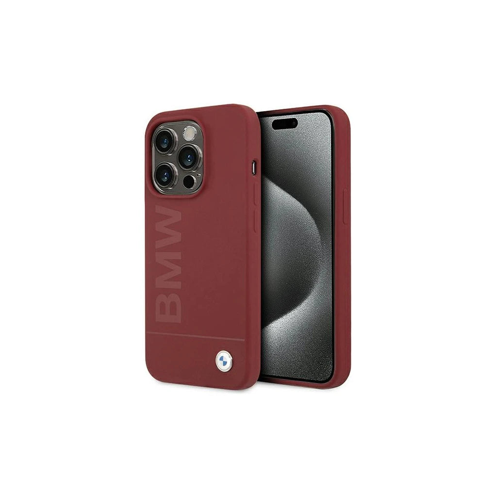 BMW BMHMP15LSLBLRE iPhone 15 Pro 6.1 készülékhez Silicone Big Logo tok MagSafe piros -  iPhone 15 Pro tok a Domshop kínálatából