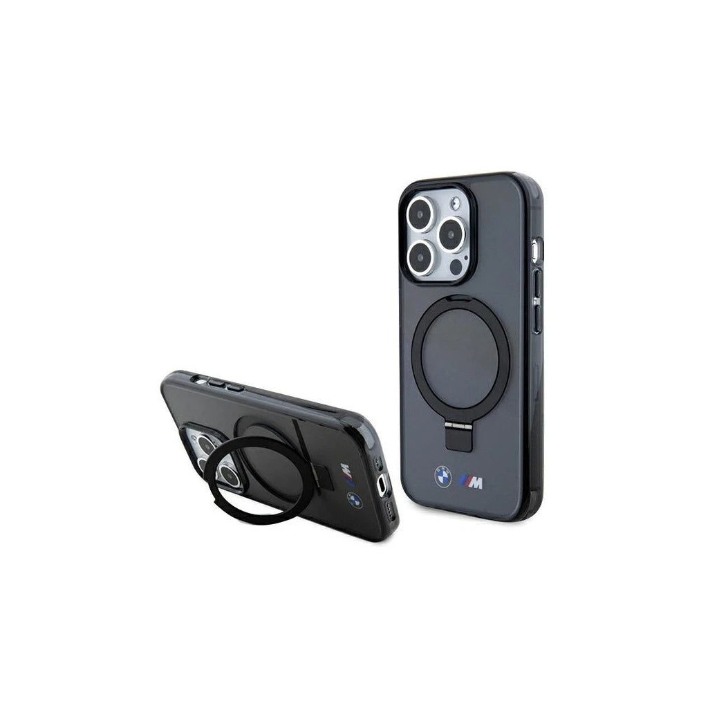 BMW BMHMP15LURSK iPhone 15 Pro 6.1 készülékhez kemény tok Ring Stand M Collection MagSafe fekete -  iPhone 15 Pro Max tok a Domshop kínálatából
