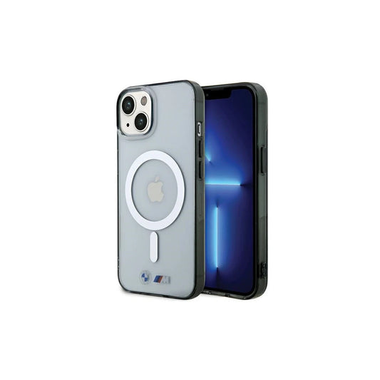 BMW BMHMP15SHCRS iPhone 15/14/13 6.1 hüvelykes készülékhez átlátszó kemény tok Silver Ring MagSafe -  iPhone 15 tok a Domshop kínálatából