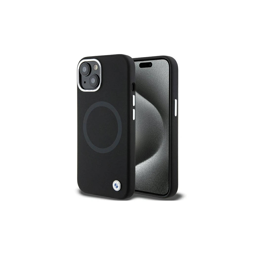 BMW BMHMP15SSILBK2 iPhone 15 / 14 / 13 6.1 készülékhez Signature Liquid Silicone MagSafe tok fekete -  iPhone 13/14/15 tok a Domshop kínálatából