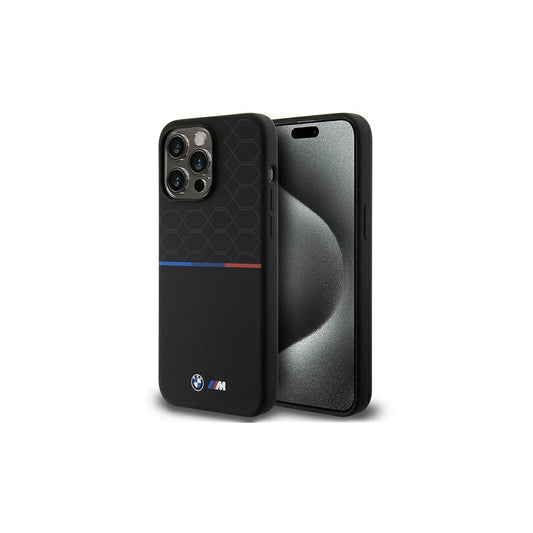 BMW BMHMP15X22SMPK iPhone 15 Pro Max 6.7" készülékhez keménytok M Silicone Pattern MagSafe fekete -  iPhone 15 Pro Max tok a Domshop kínálatából