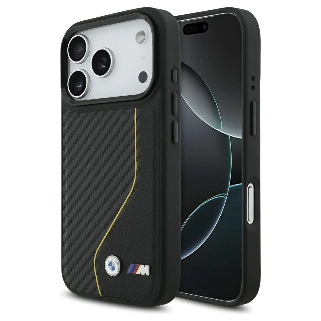 BMW M Carbon Line & Logo MagSafe iPhone 17 Pro készülékhez tok sárga -  iPhone 17 Pro tok a Domshop kínálatából