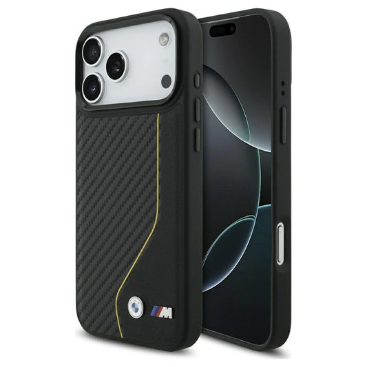 BMW M Carbon Line & Logo MagSafe tok iPhone 17 Pro Max készülékhez, sárga -  iPhone 17 Pro Max tok a Domshop kínálatából