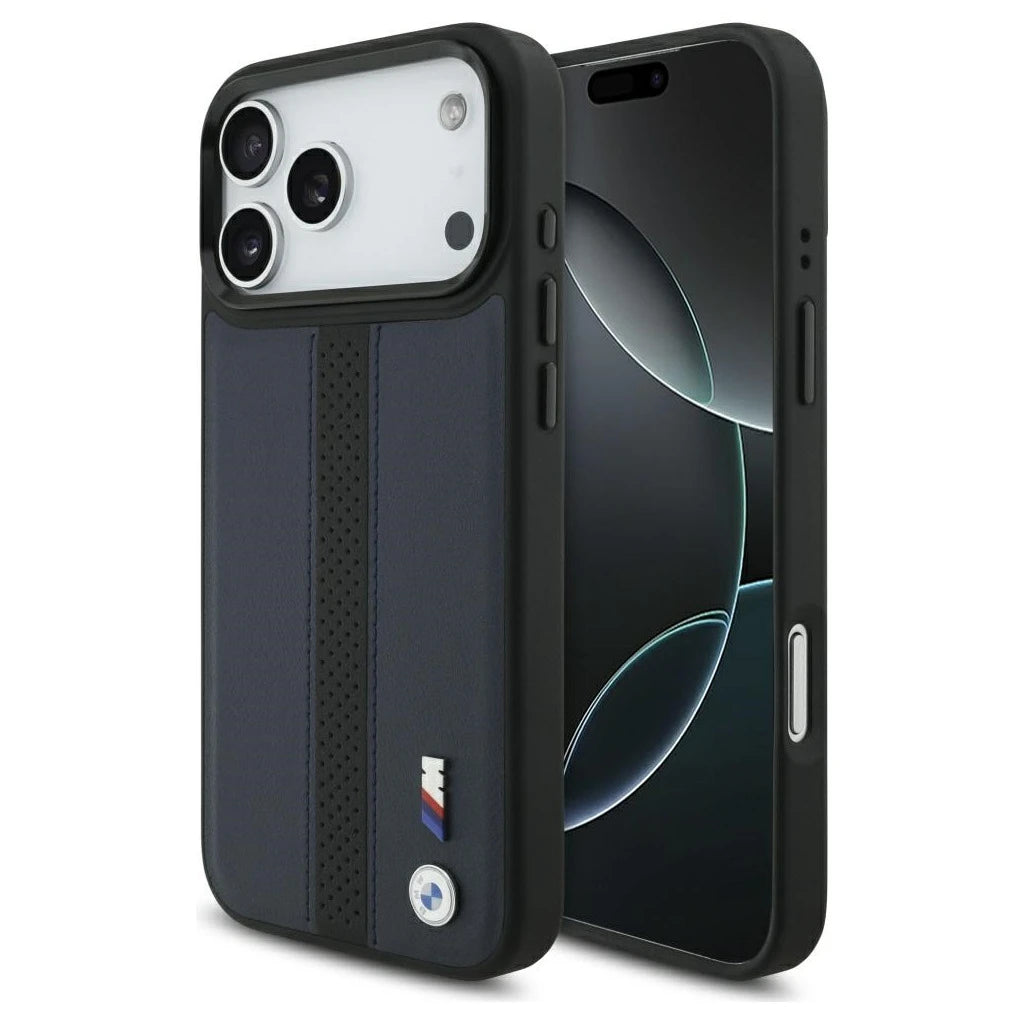 BMW M Perforated Stripe Logo MagSafe tok iPhone 17 Pro Max készülékhez tengerészkék -  iPhone 17 Pro Max tok a Domshop kínálatából