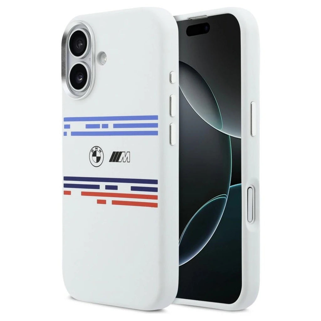 BMW M Silicon Horizontal Line MagSafe tok iPhone 17 készülékhez fehér -  iPhone 17 tok a Domshop kínálatából
