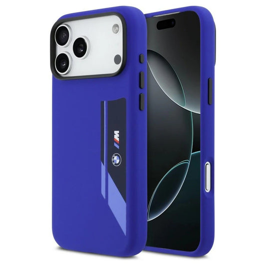BMW M Silicon Vertical Logo MagSafe tok iPhone 17 Pro Max készülékhez tengerészkék -  iPhone 17 Pro Max tok a Domshop kínálatából