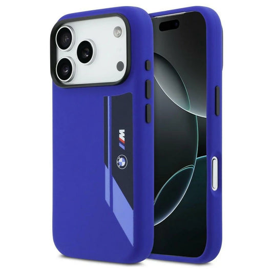 BMW M Silicon Vertical Logo MagSafe tok iPhone 17 Pro készülékhez tengerészkék -  iPhone 17 Pro tok a Domshop kínálatából