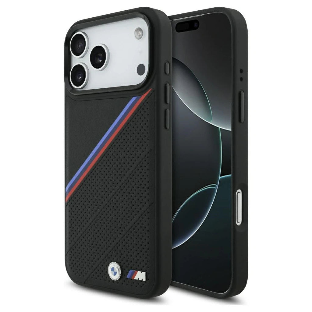 BMW M Tricolor Metal Logo MagSafe tok iPhone 17 Pro Max készülékhez fekete -  iPhone 17 Pro Max tok a Domshop kínálatából
