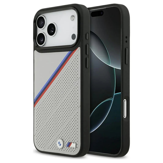 BMW M Tricolor Metal Logo MagSafe tok iPhone 17 Pro Max készülékhez szürke -  iPhone 17 Pro Max tok a Domshop kínálatából