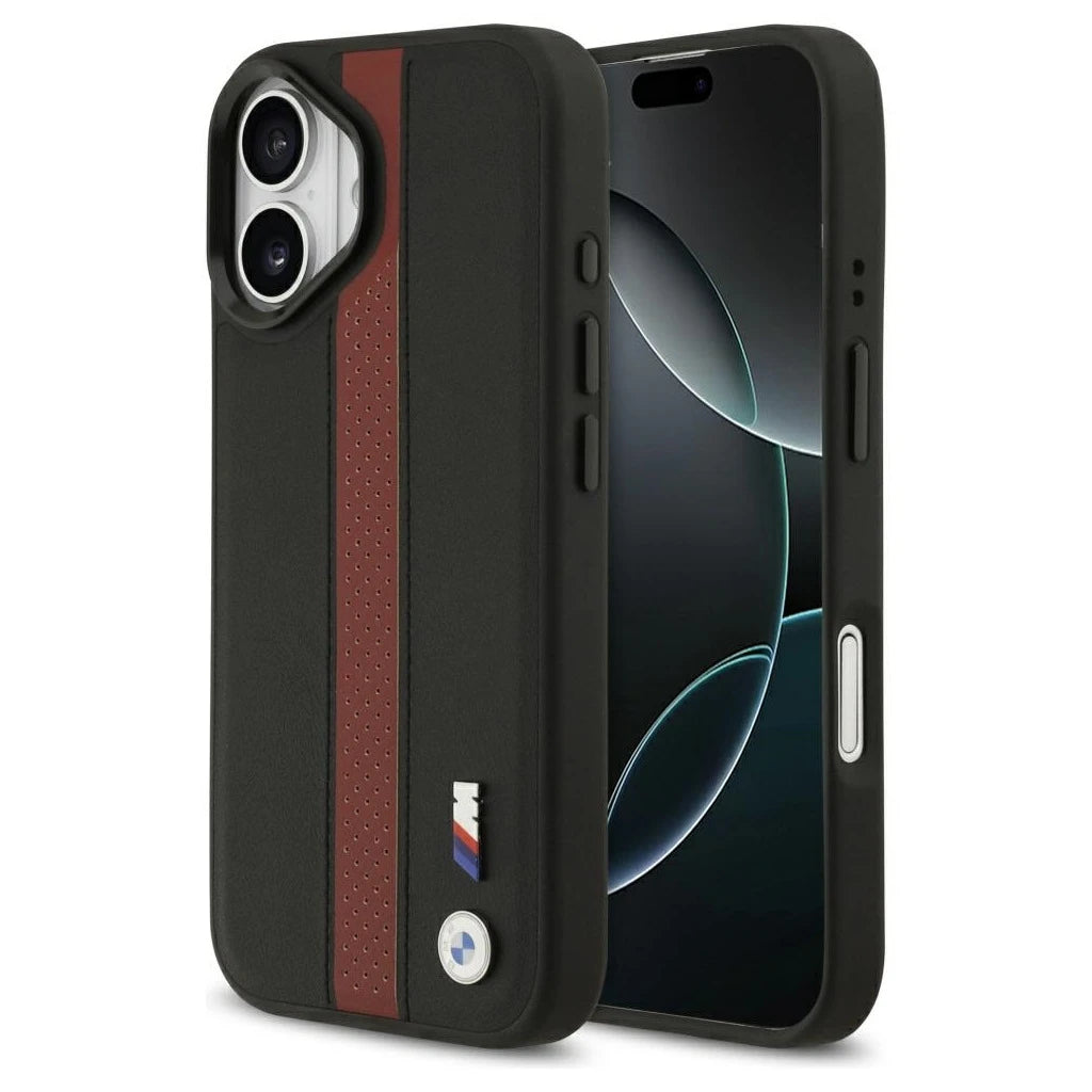 BMW M perforált csíkos logó MagSafe tok iPhone 17 készülékhez piros -  iPhone 17 tok a Domshop kínálatából