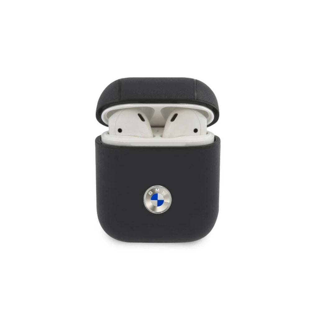 BMW M2 SALNA AirPods 1/2 tok AirPods 1/2 készülékhez, igazi bőr, tengerészkék, ezüst logó -  AirPods 1/2 tok a Domshop kínálatából