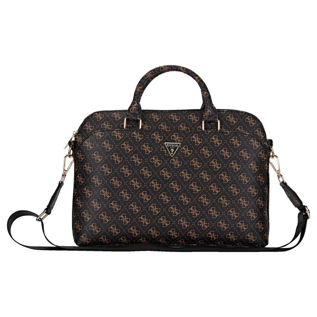 Bag Guess New 4G Zipper Pocket Triangle Logo 15" fekete táska -  15-16" laptop táskák a Domshop kínálatából