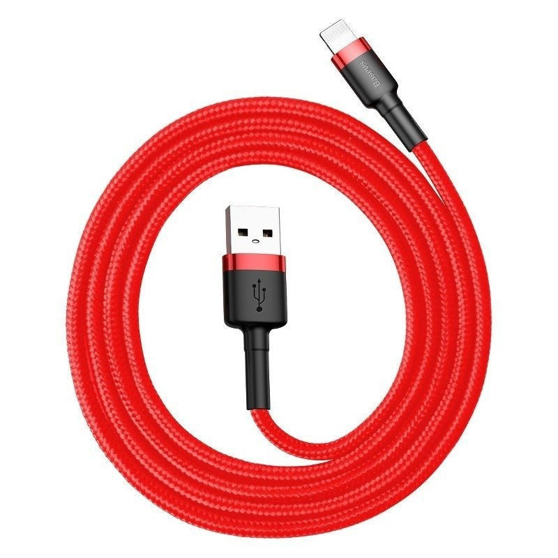 Baseus Cafule 1,5A Lightning USB-kábel, 2m, piros -  Lightning kábel a Domshop kínálatából