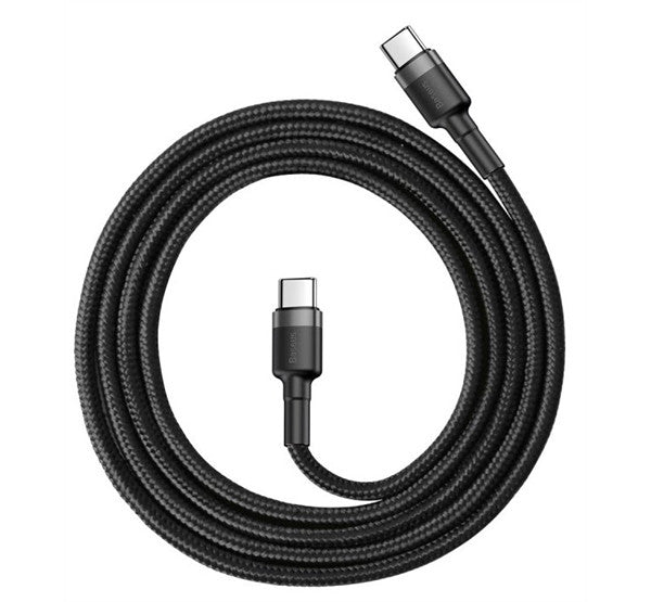 Baseus Cafule USB-C / USB-C gyorstöltő töltő- és adatkábel, 1m, szürke-fekete -  USB-C kábel a Domshop kínálatából