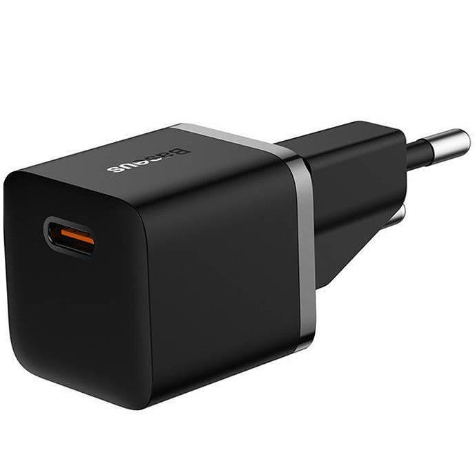 Baseus GaN5 Mini USB-C hálózati gyorstöltő adapter, 20W, fekete -  Adapter a Domshop kínálatából