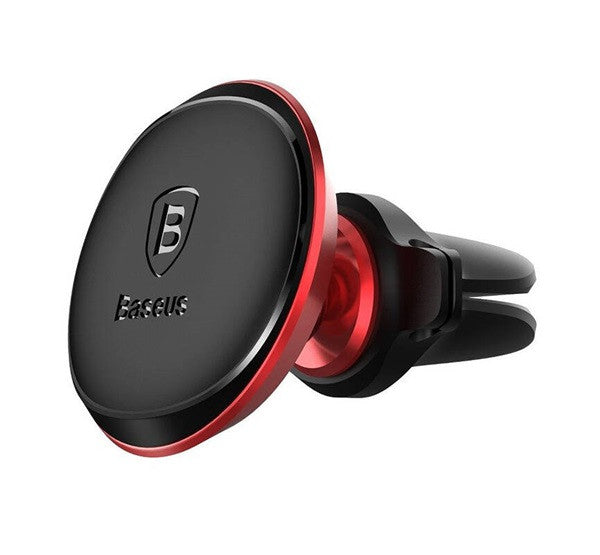 Baseus Magnetic Air Vent Mágneses autós telefontartó kábelcsipesszel, piros -   a Domshop kínálatából