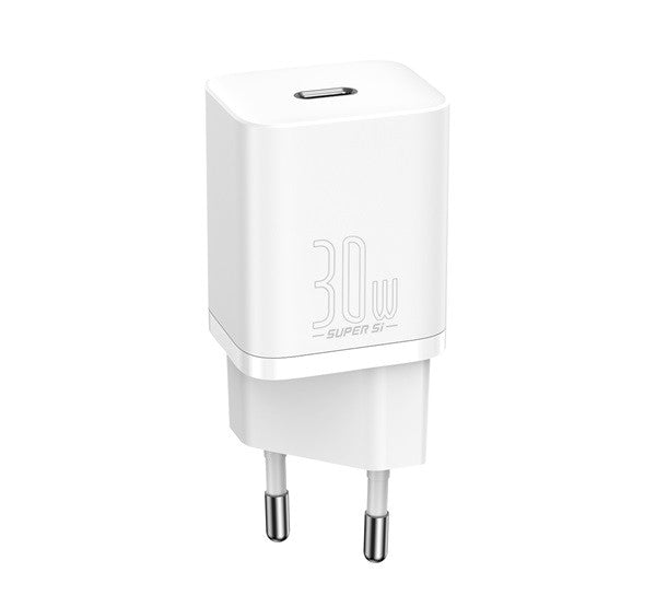 Baseus Super-Si gyorstöltő adapter 30W, fehér -  Adapter a Domshop kínálatából