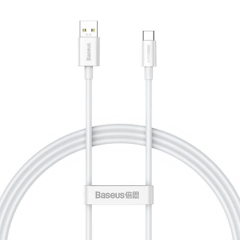 Baseus Superior Series USB-USB-C kábel, 65 W, PD, 1m, fehér -  USB-C kábel a Domshop kínálatából