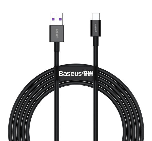 Baseus Superior USB / USB-C töltő- és adatkábel, 66W, 2m, fekete -  USB-C kábel a Domshop kínálatából