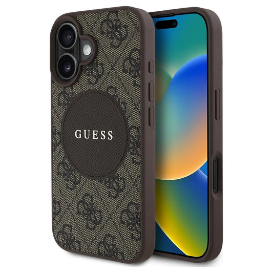 Case Guess 4G Circle Classic Logo MagSafe tok iPhone 16 készülékhez barna -  iPhone 16 tok a Domshop kínálatából