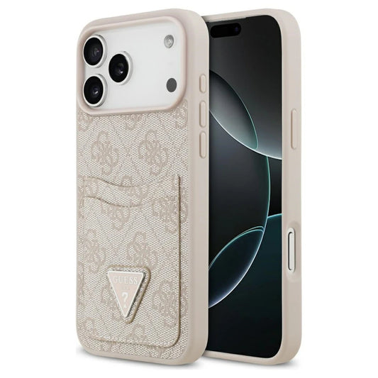 Case Guess 4G Double Card Triangle tok iPhone 17 Pro Max készülékhez rózsaszín -  iPhone 17 Pro Max tok a Domshop kínálatából