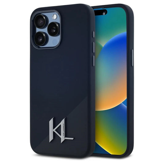 Case Karl Lagerfeld Silicone Shadow Metal Initial MagSafe tok iPhone 15 Pro készülékhez fekete -  iPhone 15 Pro tok a Domshop kínálatából