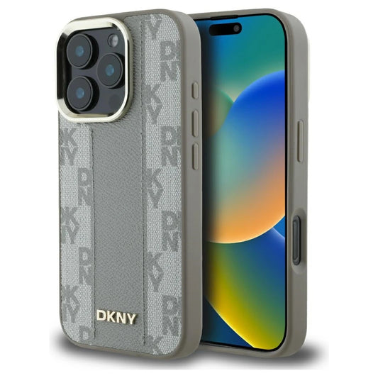 DKNY Checkered Pattern Magsafe tok iPhone 16 Pro készülékhez bézs -  iPhone 16 Pro tok a Domshop kínálatából