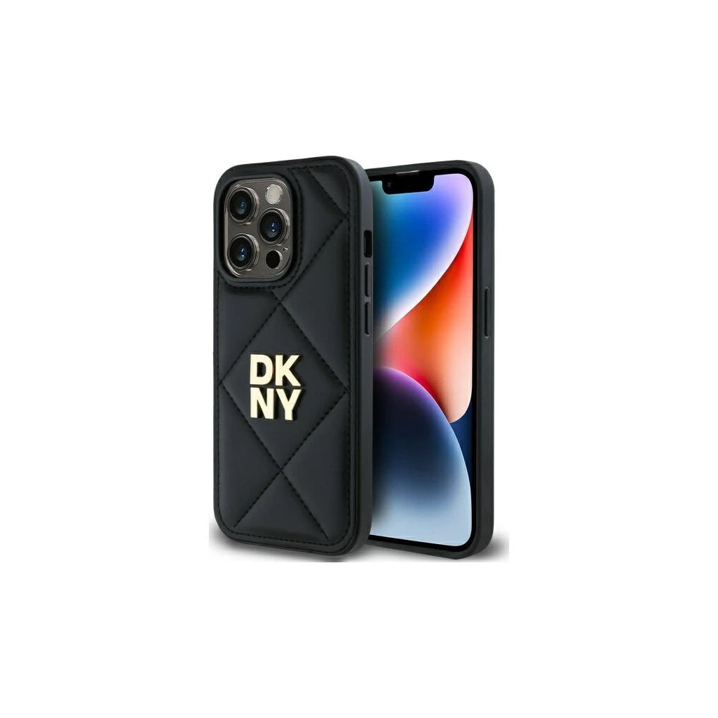 DKNY DKHCP14XPQDSLK iPhone 14 Pro Max 6.7" készülékhez Quilted Stack Logo tok fekete -  iPhone 14 Pro Max tok a Domshop kínálatából