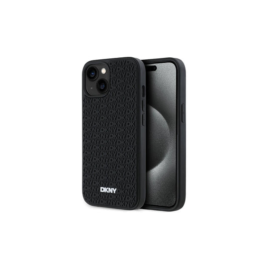 DKNY DKHCP15M3DRPWK iPhone 15 Plus/14 Plus 6,7" készülékekhez kemény tok 3D Rubber Repeat Pattern fekete -  iPhone 14 Plus/15Plus tok a Domshop kínálatából