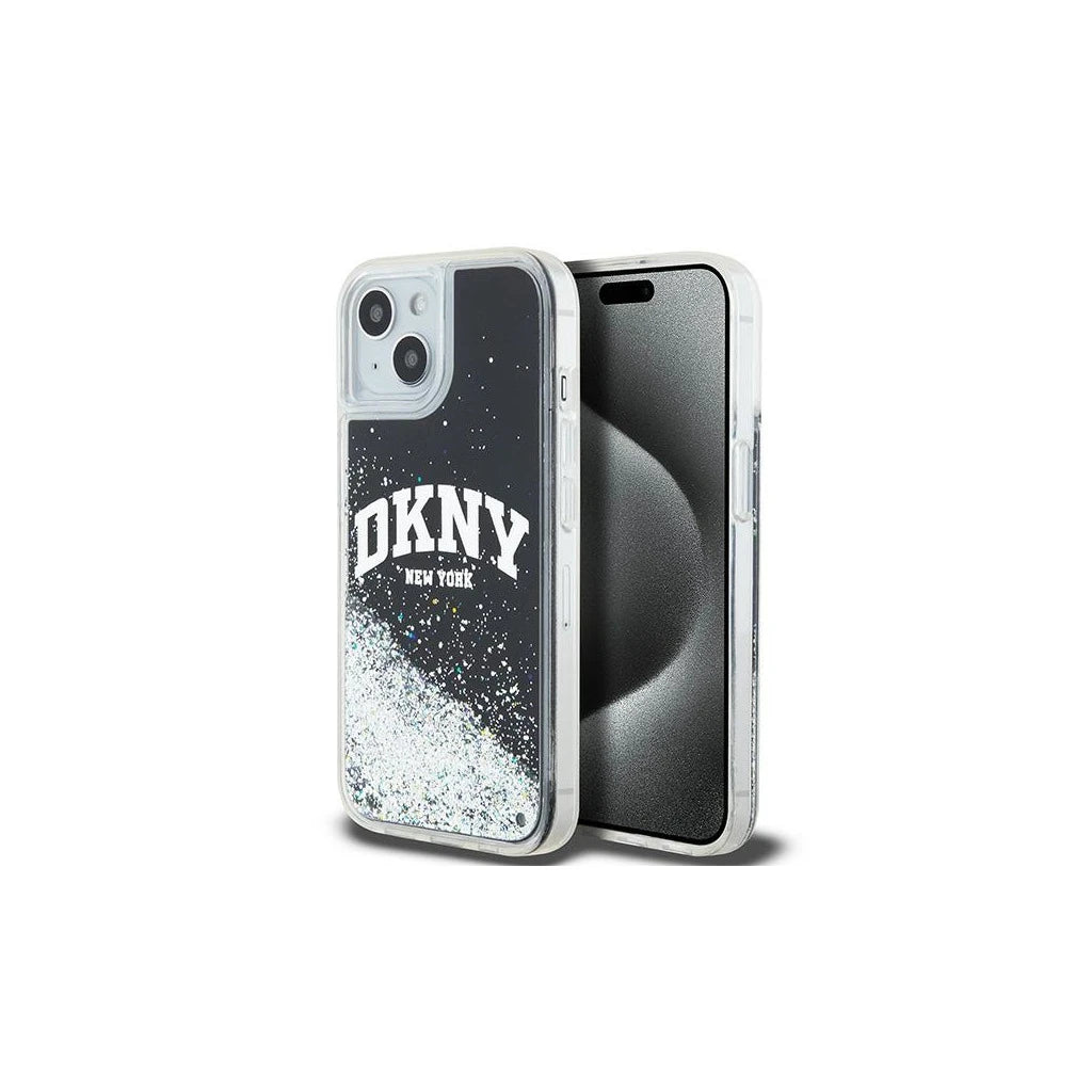 DKNY DKHCP15MLBNAEK iPhone 15 Plus / 14 Plus 6.7 hüvelykes készülékhez kemény tok Liquid Glitter Big Logo fekete -  iPhone 14 Plus/15Plus tok a Domshop kínálatából