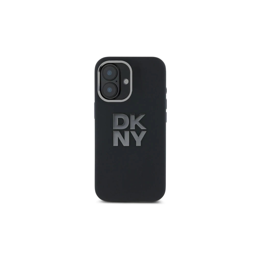 DKNY DKHCP16SSMCBSK iPhone 16 6.1" készülékhez kemény tok Liquid Silicone Metal Logo fekete -  iPhone 16 tok a Domshop kínálatából