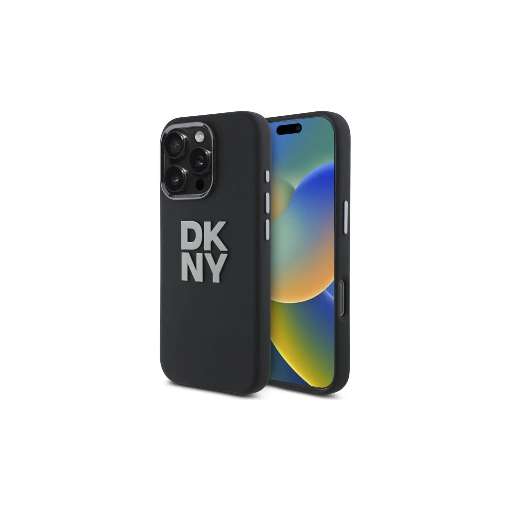 DKNY DKHCP16XSMCBSK iPhone 16 Pro Max 6.9" készülékhez kemény tok Liquid Silicone Metal Logo fekete -  iPhone 16 Pro Max tok a Domshop kínálatából