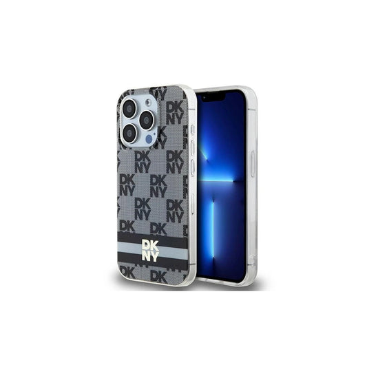 DKNY DKHMP14LHCPTSK iPhone 14 Pro 6.1 inch készülékhez keménytok IML Checkered Mono Pattern & Printed Strip fekete -  iPhone 14 Pro tok a Domshop kínálatából