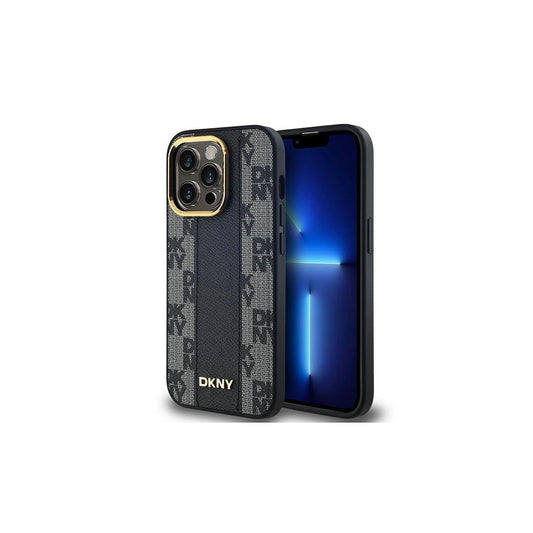 DKNY DKHMP14LPCPVSLK iPhone 14 Pro 6.1" készülékhez Leather Checkered Mono Pattern MagSafe kemény tok fekete -  iPhone 14 Pro tok a Domshop kínálatából