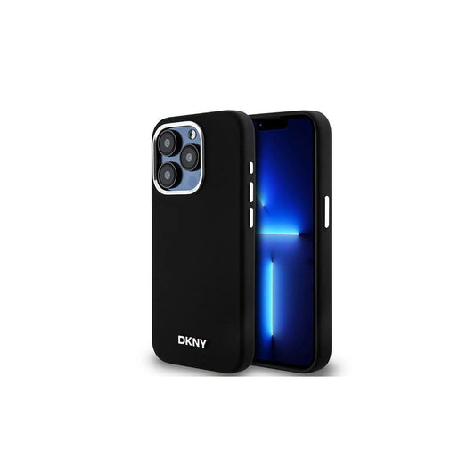 DKNY DKHMP14LSMCHLK iPhone 14 Pro 6,1" készülékhez Liquid Silicone keménytok MagSafe kis fém logóval fekete -  iPhone 14 Pro tok a Domshop kínálatából