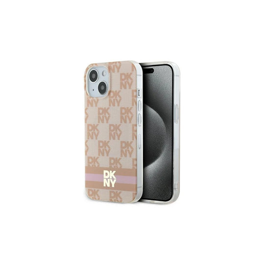 DKNY DKHMP15SHCPTSP iPhone 15/14/13 6.1 hüvelykes készülékhez kemény tok IML Checkered Mono Pattern & Printed rózsaszín -  iPhone 13/14/15 tok a Domshop kínálatából