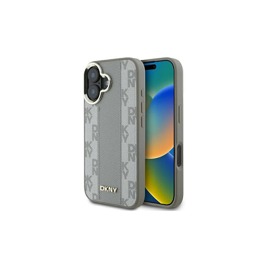 DKNY DKHMP16SPCPVSLE iPhone 16 6.1" készülékhez tok Checkered Pattern Magsafe bézs -  iPhone 16 tok a Domshop kínálatából