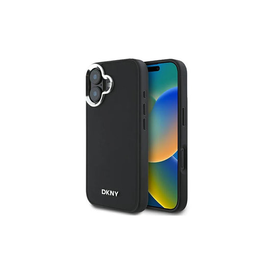 DKNY DKHMP16SPSCMCLK iPhone 16 6.1 készülékhez kemény tok Plain Silver Logo MagSafe fekete -  iPhone 16 tok a Domshop kínálatából