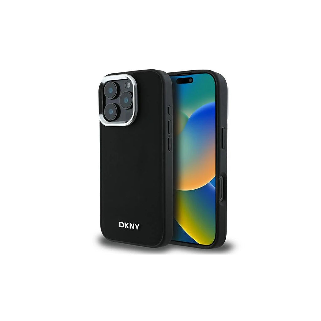 DKNY DKHMP16XPSCMCLK iPhone 16 Pro Max 6.9" készülékhez kemény tok Plain Silver Logo MagSafe fekete -  iPhone 16 Pro Max tok a Domshop kínálatából