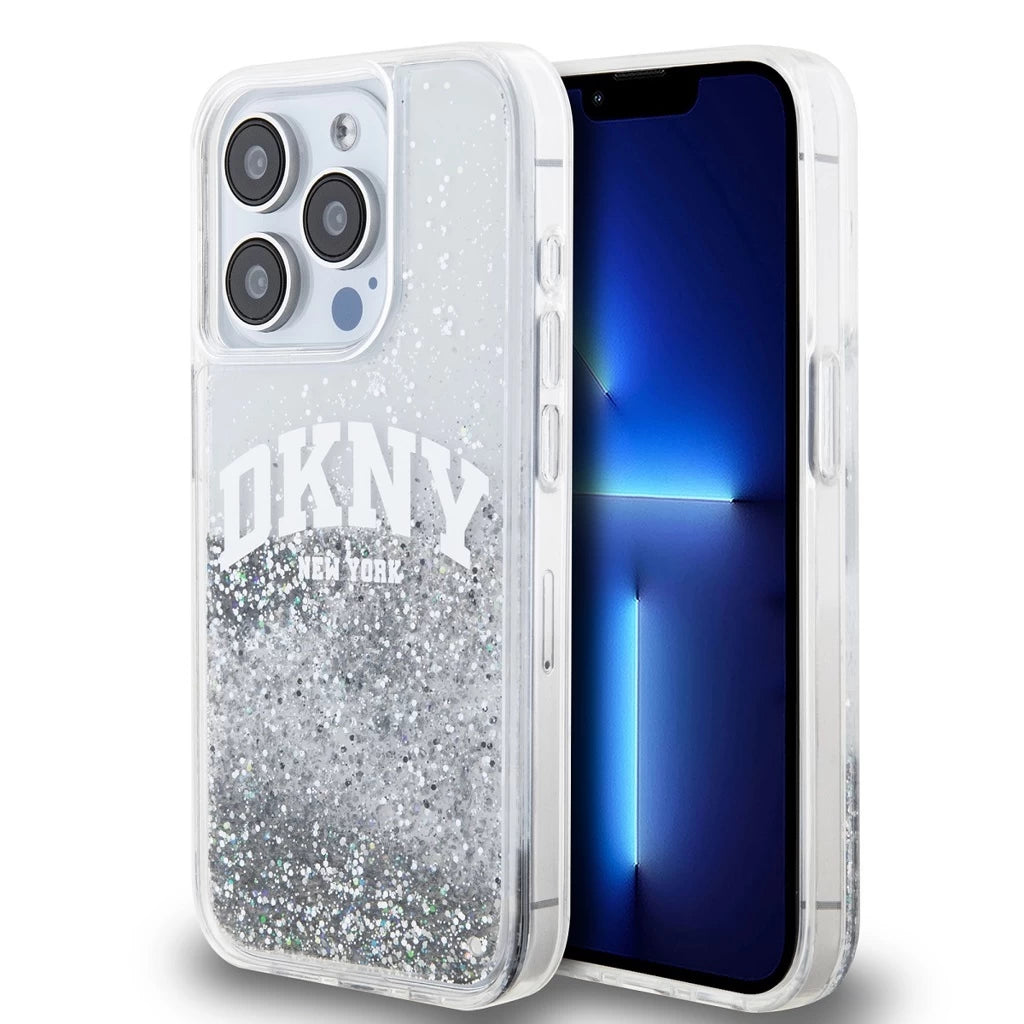 DKNY Liquid Glitter Arch Logo tok iPhone 15 Pro készülékhez átlátszó -  iPhone 15 Pro tok a Domshop kínálatából