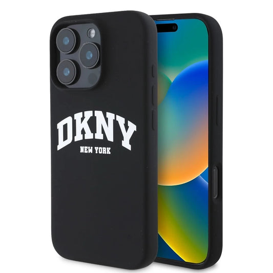 DKNY Liquid Silicone Arch Logo MagSafe tok iPhone 16 Pro Max készülékhez fekete -  iPhone 16 Pro Max tok a Domshop kínálatából