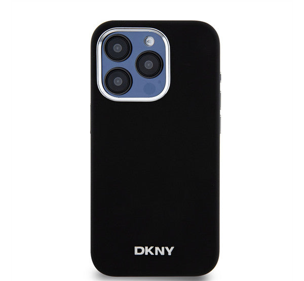 DKNY Liquid Silicone Silver Metal Logo Magsafe iPhone 15 Pro hátlap tok, fekete -  iPhone 15 Pro tok a Domshop kínálatából