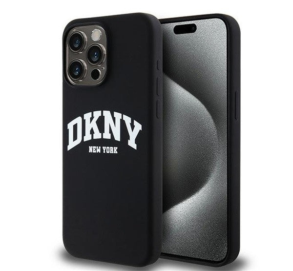 DKNY Liquid Silicone White Printed Logo Apple iPhone 13 Pro Max Magsafe hátlap tok, fekete, DKHMP13XSNYACH -  iPhone 13 Pro Max tok a Domshop kínálatából