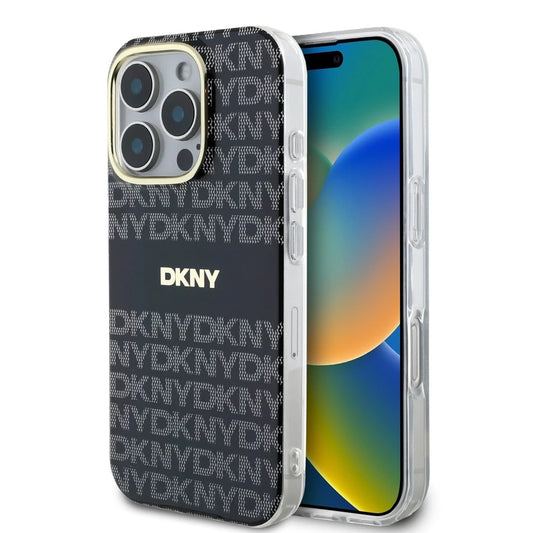 DKNY PC/TPU Repeat Pattern Tonal Stripe Magsafe tok iPhone 16 Pro készülékhez fekete -  iPhone 16 Pro tok a Domshop kínálatából