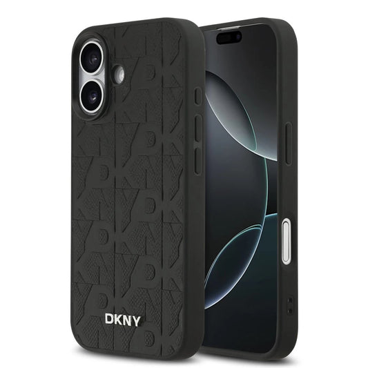 DKNY PU Leather Grid Pattern Magsafe tok iPhone 17 készülékhez fekete -  iPhone 17 tok a Domshop kínálatából